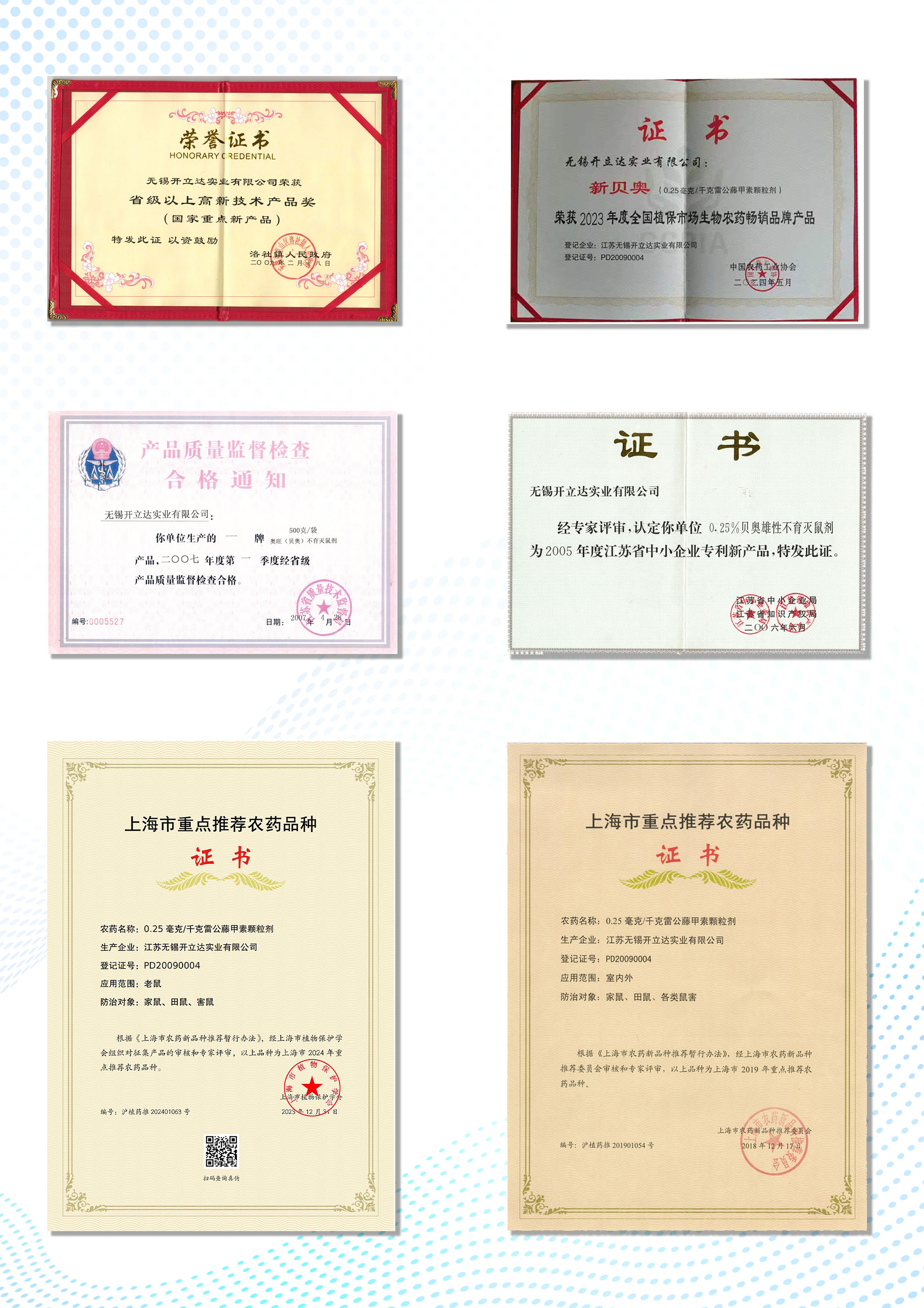 產(chǎn)品證書